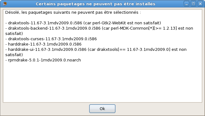 drakxtools can’t install